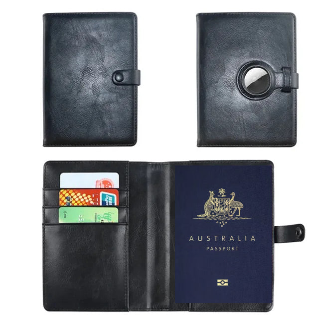 Passport Holder Cover with AirTag Slot