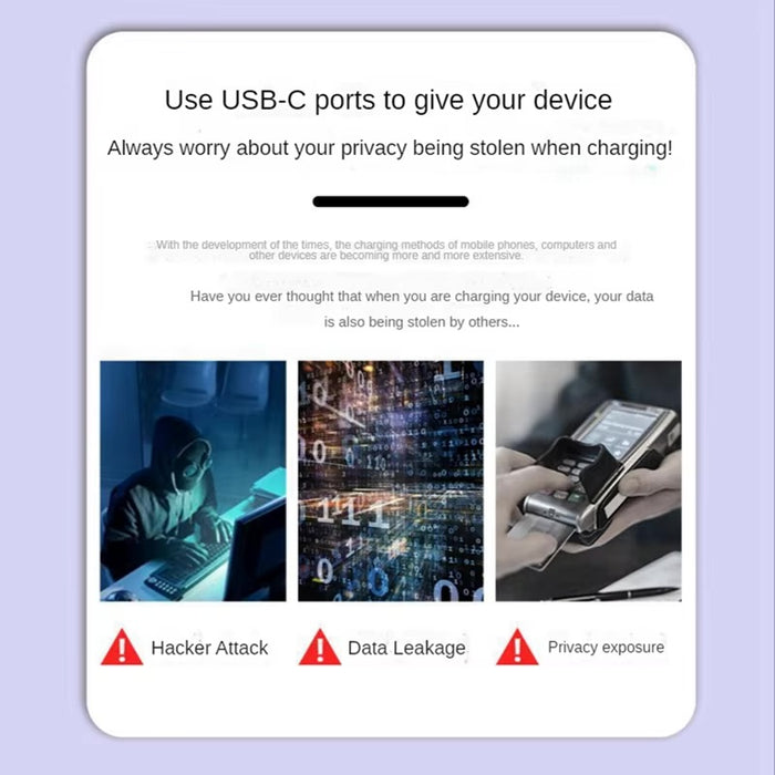 USB Type-C Data Blocker - Protect Your Data, Fast Charge (2 Pack)