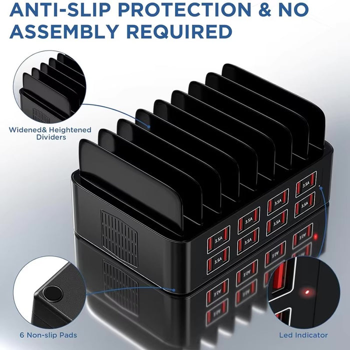 150W 16-Port USB Charging Station