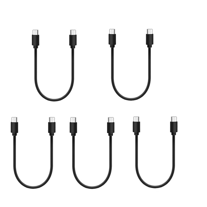 USB-C to USB-C Short Cable, 5-Pack