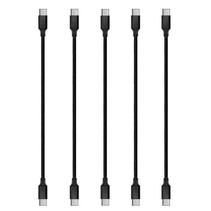 USB-C to USB-C Short Cable, 5-Pack