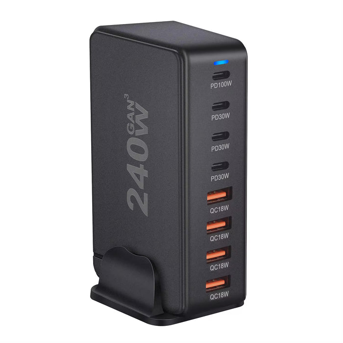 240W GaN Pro 8-Port USB-C PD Fast Charger