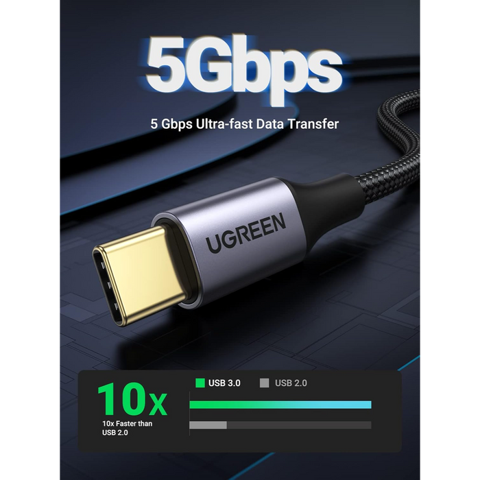 UGREEN USB-A to USB-C Cable [USB 3.0, 5Gbps] - 1 Meter