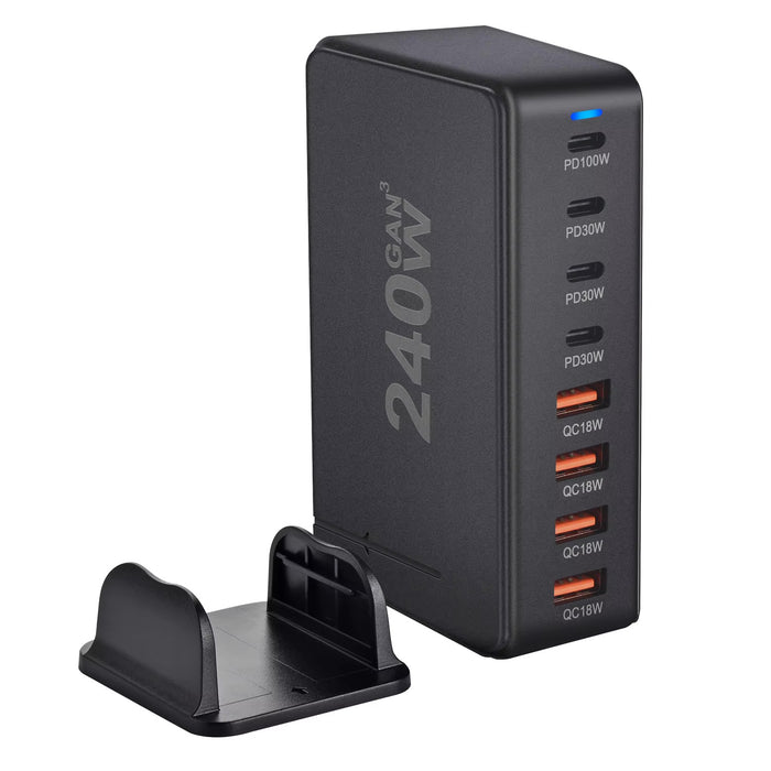 240W GaN Pro 8-Port USB-C PD Fast Charger