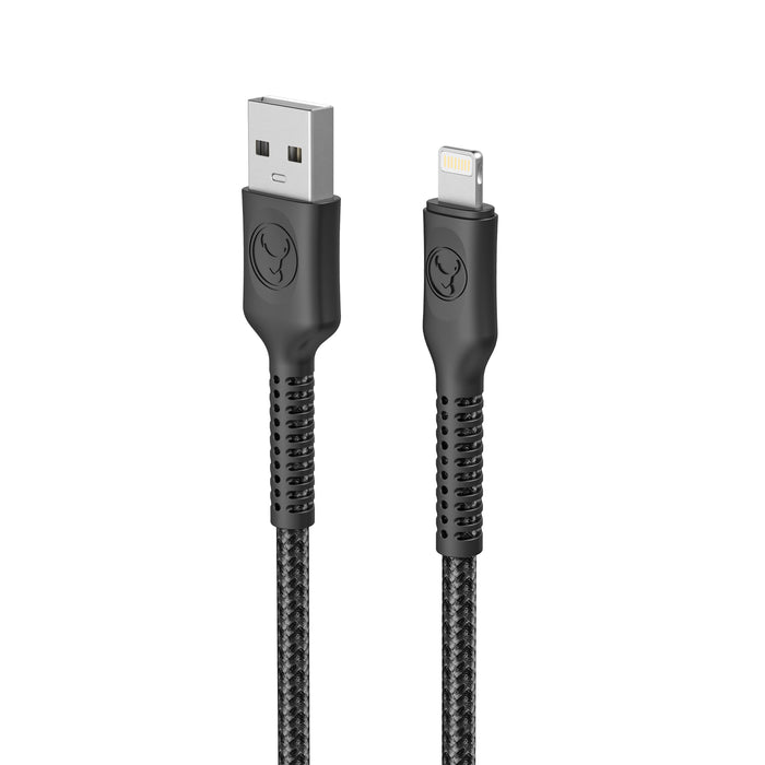 Bonelk Long-Life Easy Grip USB-A To Lightning Cable 1.2m (Black)