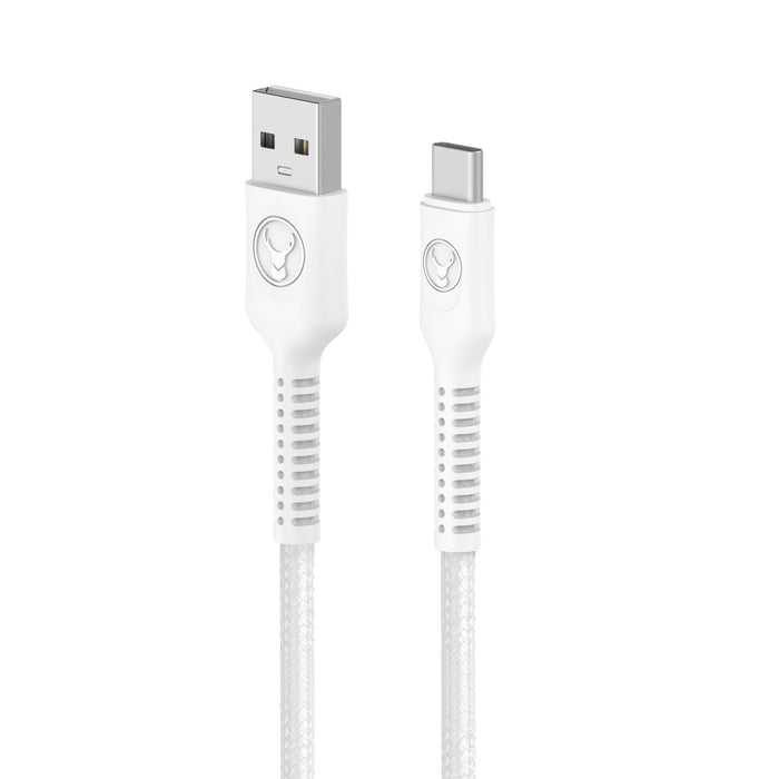 Bonelk Long-Life Easy Grip USB-A to USB-C Cable, 60W 1.2m (White)