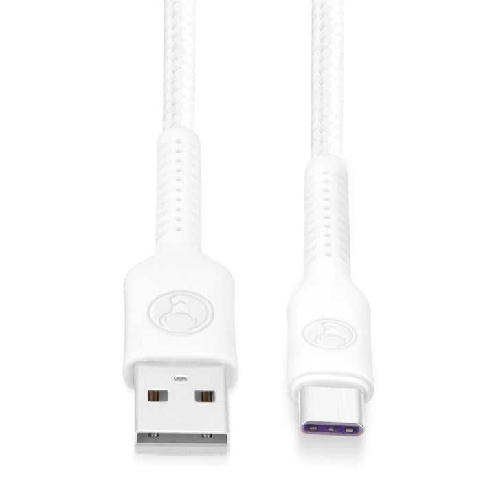 Bonelk Long-Life Easy Grip USB-A to USB-C Cable, 60W 1.2m (White)