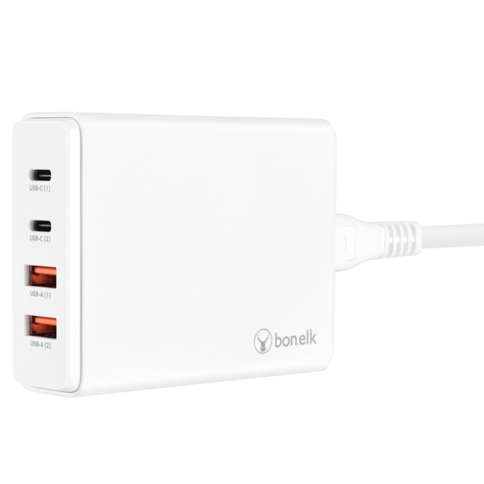 Bonelk Desktop Charger, 2 x USB-C / 2 x USB-A, 65W (White)