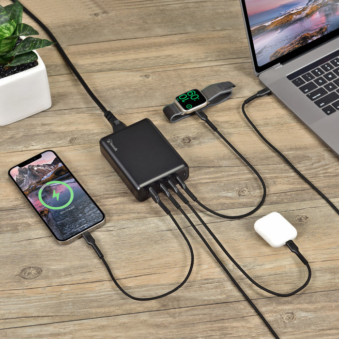 Bonelk 240W Multi-Port Desktop Charger, 3 x USB-C / 1 x USB-A (Black)