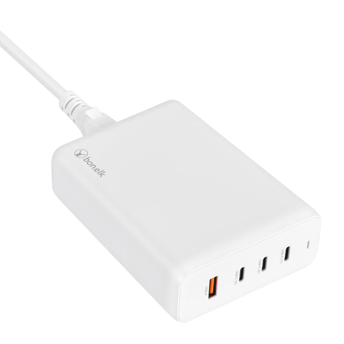 Bonelk 240W Multi-Port Desktop Charger, 3 x USB-C / 1 x USB-A (White)