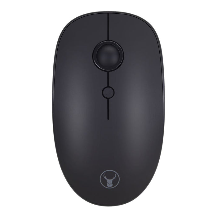 Bonelk Wireless Round Scroll 4D Mouse, 800-1600 DPI, M-257 (Black)