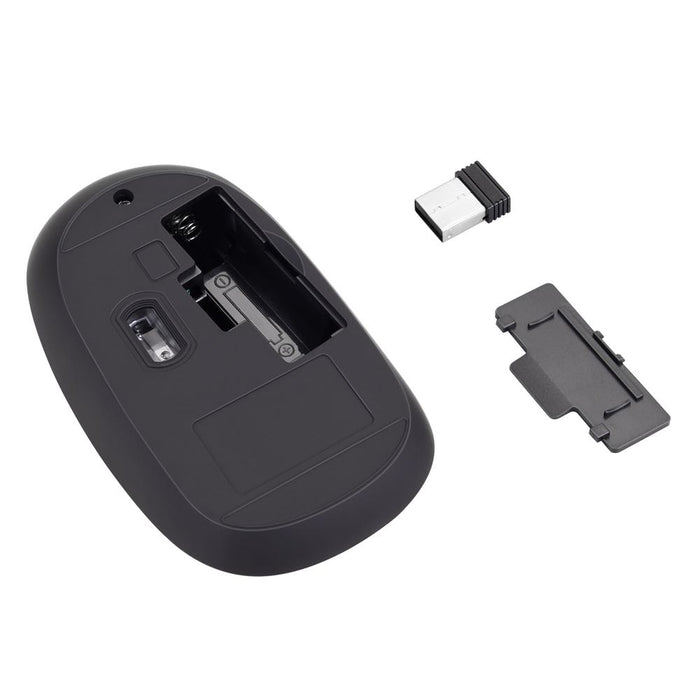 Bonelk Wireless Round Scroll 4D Mouse, 800-1600 DPI, M-257 (Black)