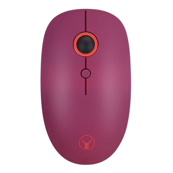 Bonelk Wireless Round Scroll 4D Mouse, 800-1600 DPI, M-257 (Red)