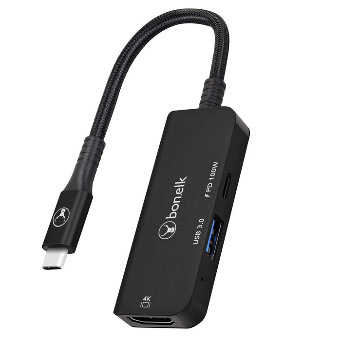 Bonelk Long-Life 3in1 Multiport Hub (Black)