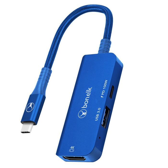 Bonelk Long-Life 3in1 Multiport Hub (Blue)