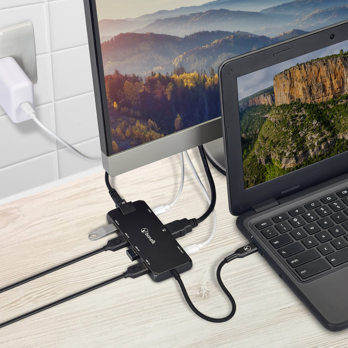 Bonelk Long-Life USB-C To 8-In-1 Multiport Hub (Black)