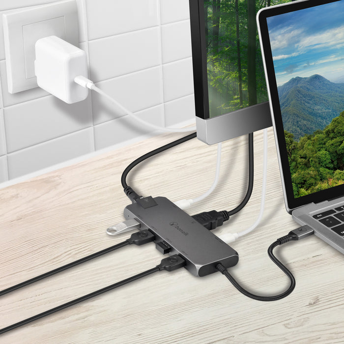 Bonelk Long-Life USB-C To 8-In-1 Multiport Hub (Space Grey)