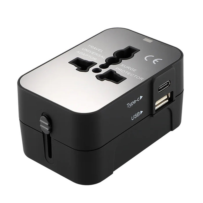 Universal Travel Adapter with USB and USB-C port