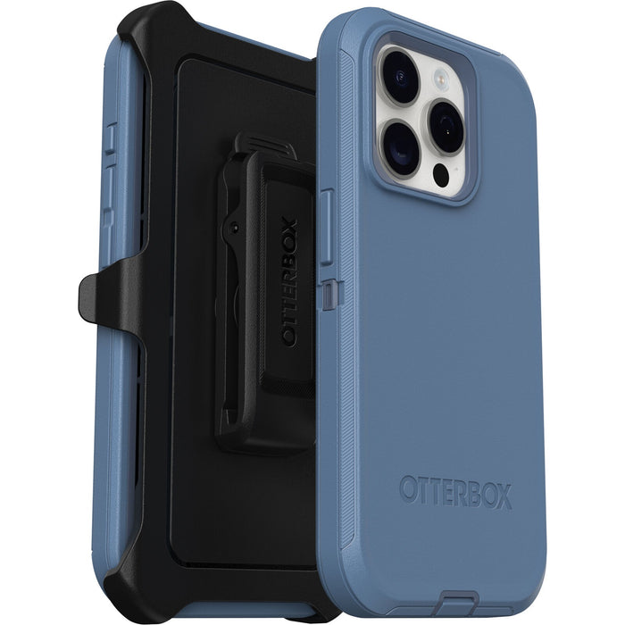 OtterBox Defender Apple iPhone 15 Pro (6.1") Case Baby Blue Jeans (Blue)