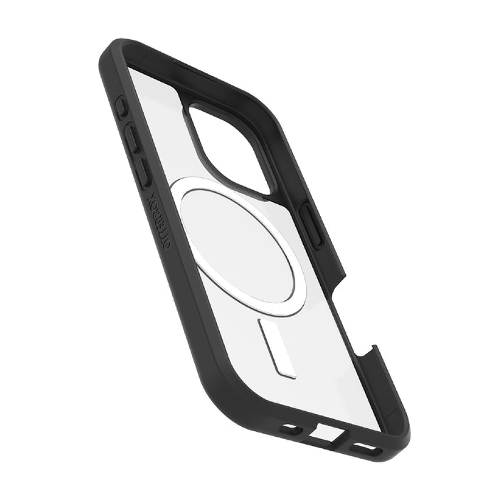 OtterBox React MagSafe Apple iPhone 16 (6.1") Case Clear/Black - DROP+ Military Standard,Hard case with Soft Grip Edges