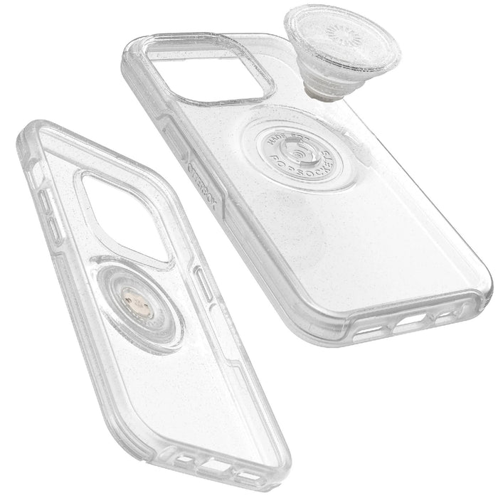 OtterBox Otter + Pop Symmetry Clear Apple iPhone 14 Pro Case Stardust Pop (Clear Glitter)