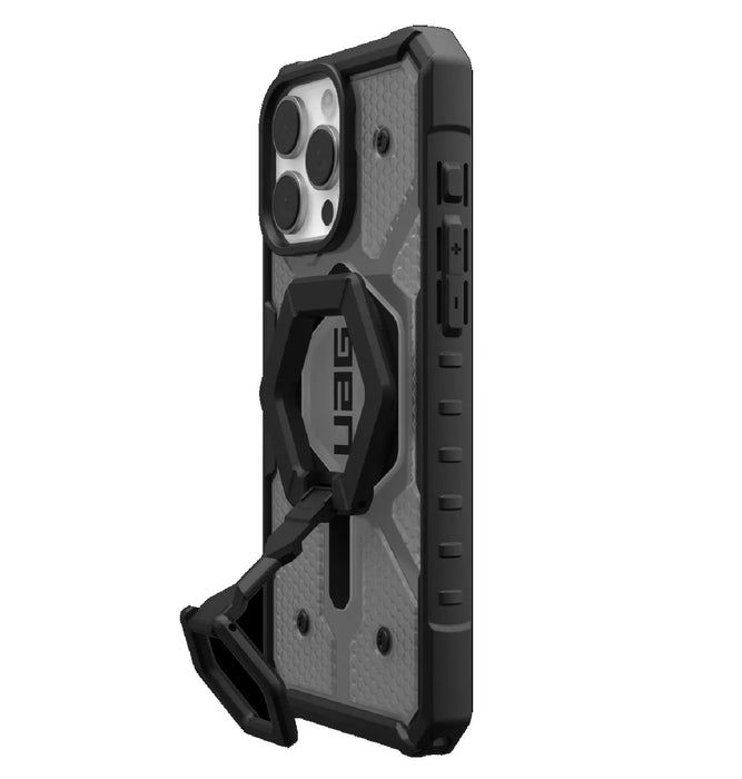 UAG Pathfinder Clear MagSafe Apple iPhone 16 Pro Max (6.9") Rugged Case + Black Ring Stand- Ash