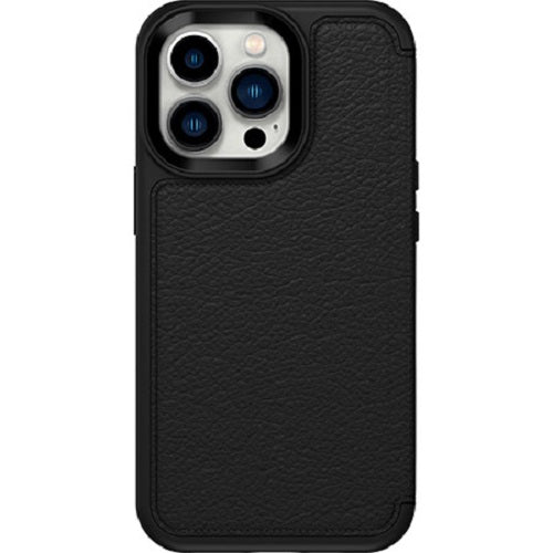 OtterBox Strada Apple iPhone 13 Pro Case Black, Leather Folio Cover, Card Holder