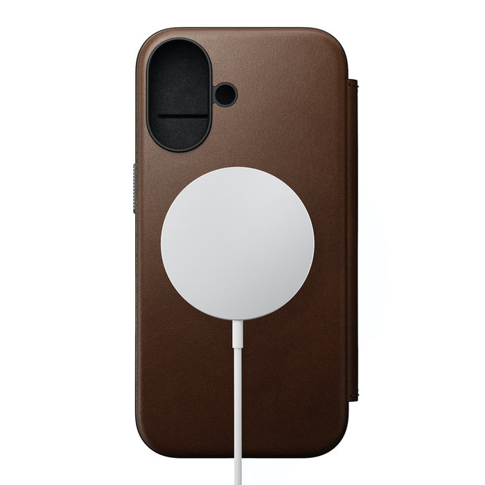 Nomad - Modern Leather Folio - iPhone 16 Plus - Brown