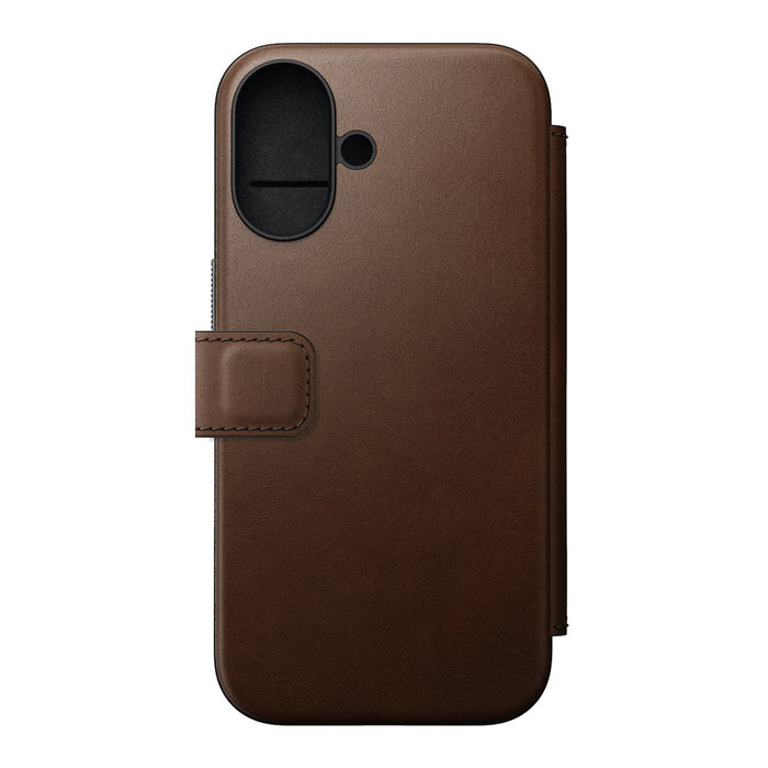 Nomad - Modern Leather Folio - iPhone 16 Plus - Brown