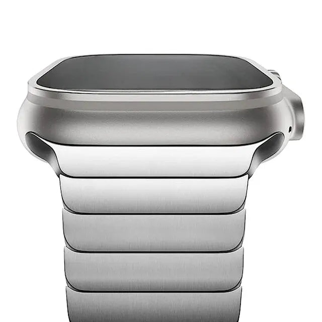 Luxury Stainless Steel Metal Band For Apple Watch - Silver