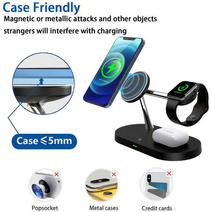 3-in-1 Wireless Charger Stand with Nightlight