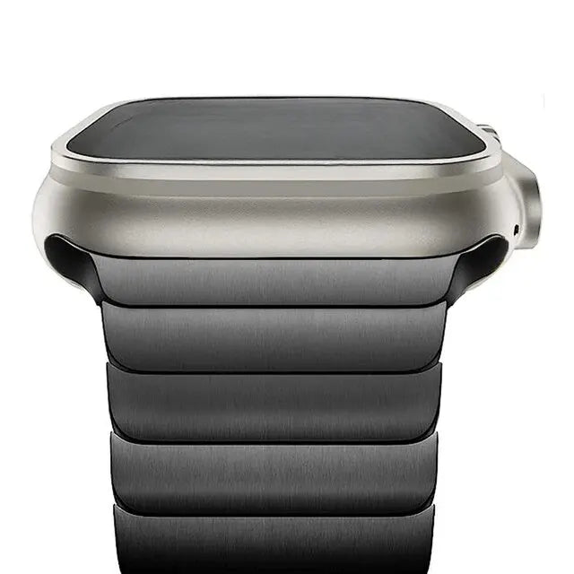 Luxury Stainless Steel Metal Band For Apple Watch - Black