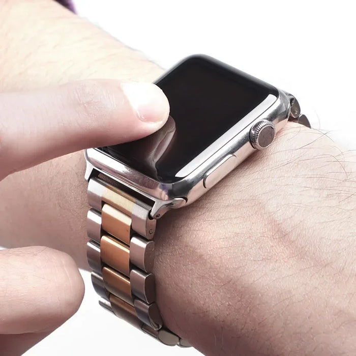 Stainless Steel Band for Apple Watch - Silver-Gold