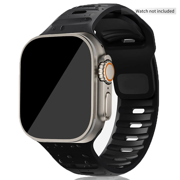 Silicone Sports Band for Apple Watch - Black