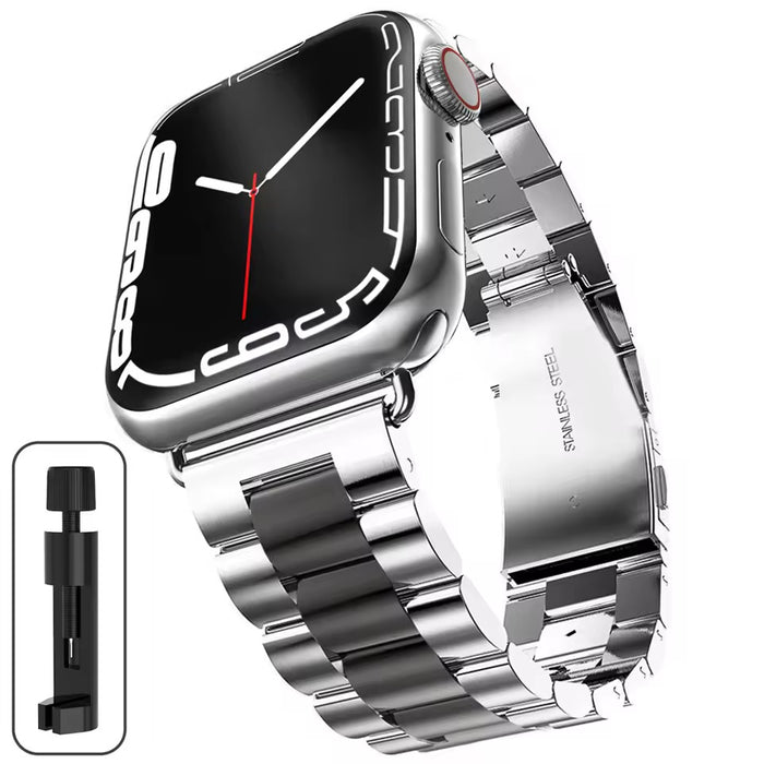 Stainless Steel Band for Apple Watch - Silver-Black