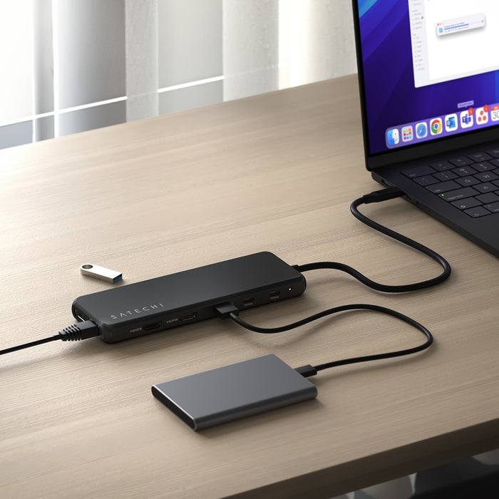 Satechi 13-in-1 USB-C Triple Display Multiport Adapter (Black)