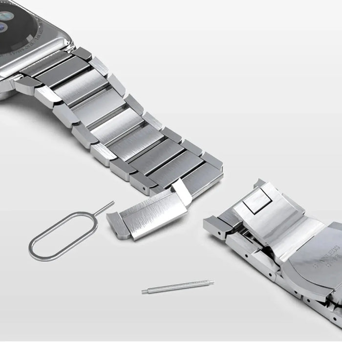 Luxury Stainless Steel Metal Band For Apple Watch - Silver