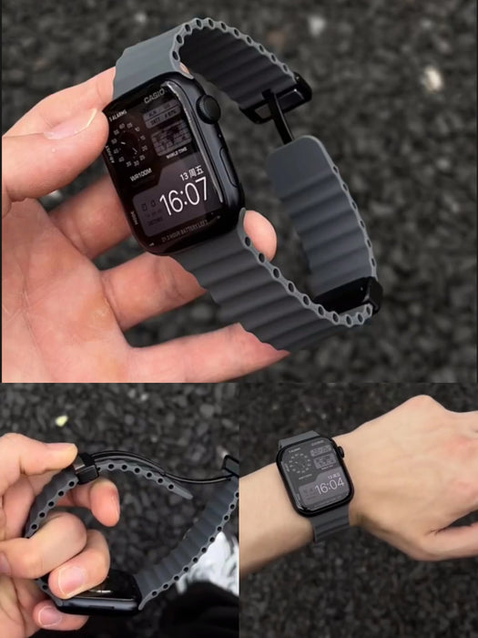 Magnetic Buckle Band for Apple Watch - Black