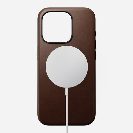 Nomad - Modern Leather Case - iPhone 15 Pro - Brown