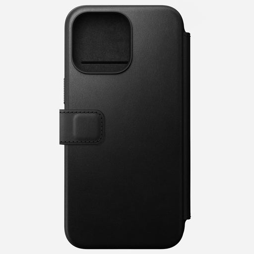 Nomad - Modern Leather Folio Case - iPhone 15 Pro Max - Black