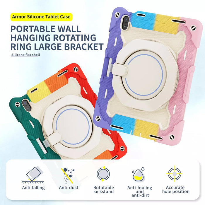 Armor Shockproof Handle Ring Rotation Case Cover For iPad 7th/8th/9th generation