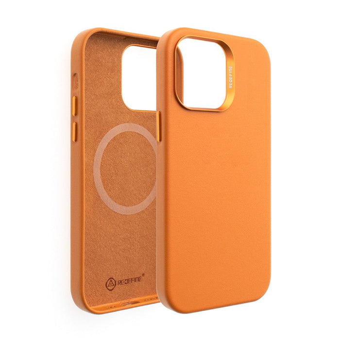 Leather Case with Magsafe for iPhone 15 Pro Max - Golden Brown