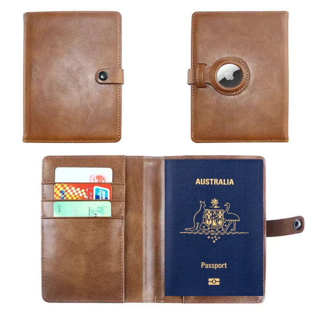 Passport Holder Cover with AirTag Slot