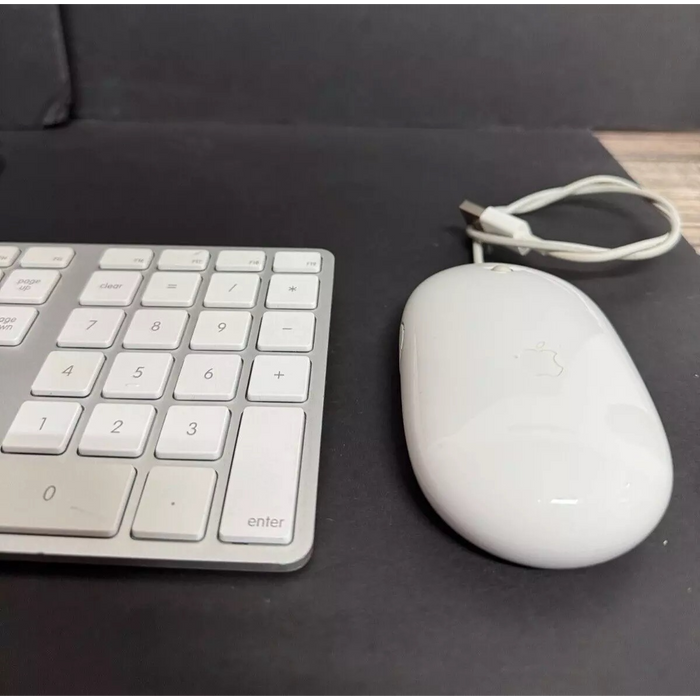 Refurbished Apple Wired Keyboard with Mighty Mouse Combo - White (A+ Grade Quality)