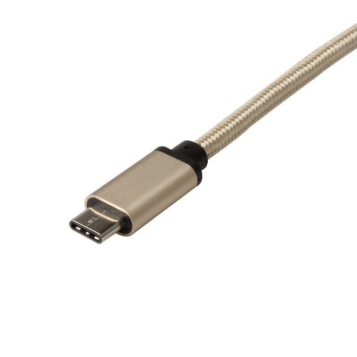 AllSmartLife 3.1 Type-C to USB 3.0 A Male Nylon weave Cable 1m - Gold