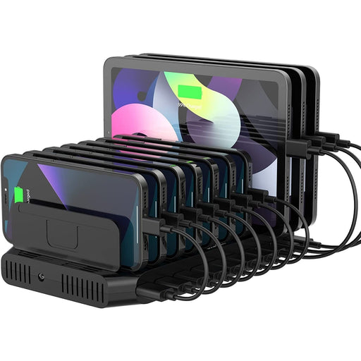 Multiple USB Charger 8-Port Desktop Charging Station Hub with Quick Charge  3.0
