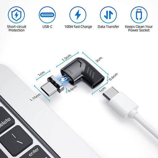 100W Sync & Charge Magnetic Magsafe Style Adapter for USB-C iPad-Laptop-MacBook