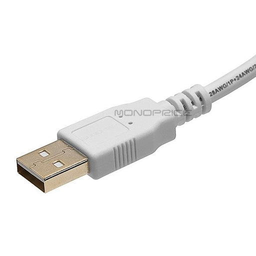 4.5 metre USB 2.0 Male to A Female Extension 28/24AWG Cable Gold Plated - WHITE