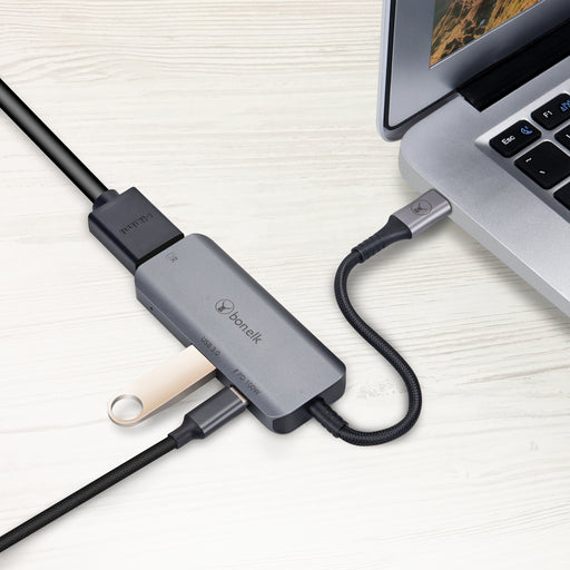 Bonelk Long-Life Series 3-in-1 Multiport Hub - Space Grey