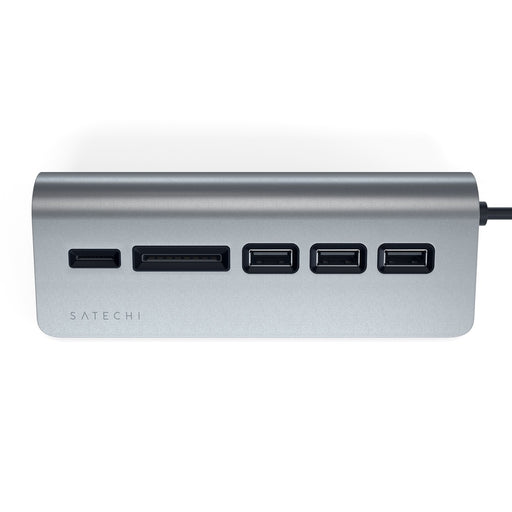 Satechi USB-C Aluminium USB Hub & Card Reader - Space Grey